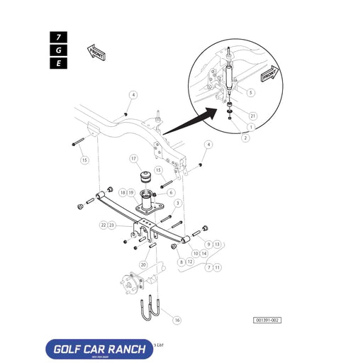 SLEEVE PERCH SPRING SKU: 47576648001 - CLUB CAR REPAIR PART