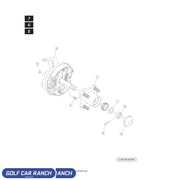 SPINDLE ASM LIFTED 4WB LH SKU: 47628963001 CLUB CAR REPAIR PART