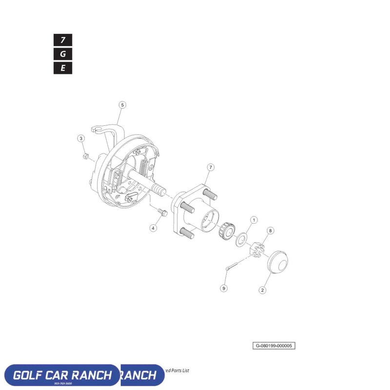 SPINDLE ASM LIFTED 4WB LH SKU: 47628963001 CLUB CAR REPAIR PART