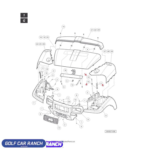 BKT LATCH DRAW - 102882401 CLUB CAR CA/XRT REPAIR PART