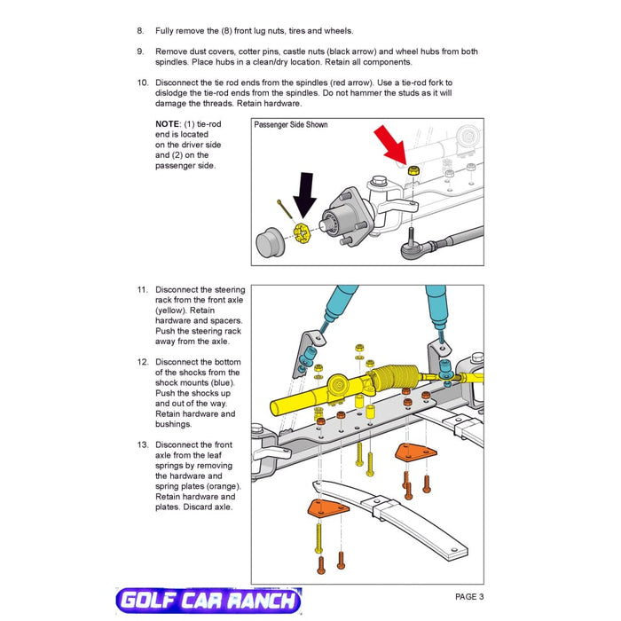 LIFT-115 Lift Kit 5" Drop Axle