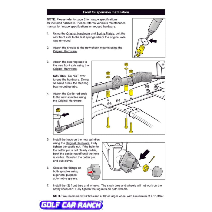 LIFT-115 Lift Kit 5" Drop Axle