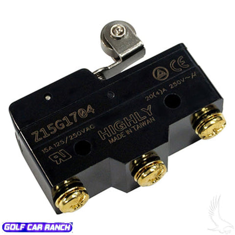Micro Switch, 3 Terminal, E-Z-Go TXT Gas & Electric 65+ Non-DCS, Marathon 83-94