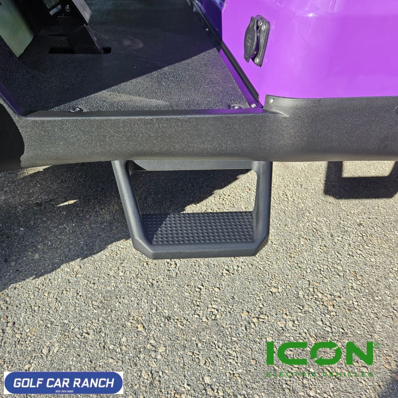 Heavy Duty Steel Sidestep Nerf Bars for ICON Golf Cart Years 2022-2025 SKU: NB-701-IC - AFM ACCESSORY
