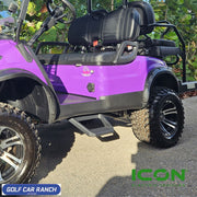 Heavy Duty Steel Sidestep Nerf Bars for ICON Golf Cart Years 2022-2025 SKU: NB-701-IC - AFM ACCESSORY