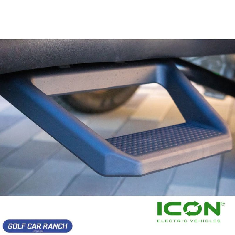 Heavy Duty Steel Sidestep Nerf Bars for ICON Golf Cart Years 2022-2025 SKU: NB-701-IC - AFM ACCESSORY