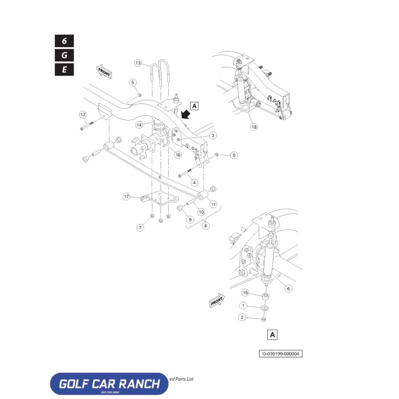BUMPER JOUNCE D-255828 SKU: 47576196001 CLUB CAR REPAIR PART