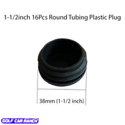 Round Tubing Plug Cap 1-1/2 Inch Tubing End Cap Plastic Plugs Chair Glide Insert Finishing Plug Black