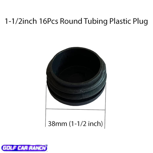 Round Tubing Plug Cap 1-1/2 Inch Tubing End Cap Plastic Plugs Chair Glide Insert Finishing Plug Black
