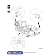 CABLE CRANK BELL MAIN - 102712701 CLUB CAR CA/XRT REPAIR PART