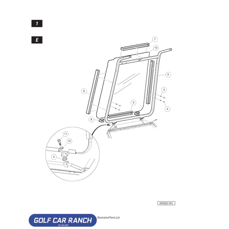 WSHLD STRAIGHT DS LSV SKU: 103757701 - CLUB CAR REPAIR PART