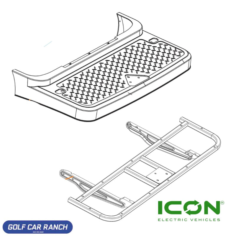 ST-717-IC Caddie Paddle for ICON Golf Carts - AFM REPAIR PART