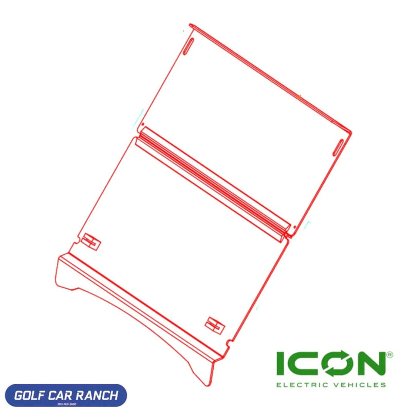ICON I20 WINDSHIELD 2PC FOLD DOWN - CLEAR - AFM ACCESSORY