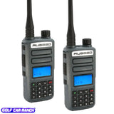 2 PACK - Rugged GMR2 PLUS GMRS and FRS Two Way Handheld Radios - Grey