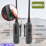 PACK de 2-radios portatives bidirectionnelles GMR2 PLUS GMRS et FRS robustes-gris