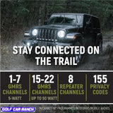 Two-Way GMRS Mobile Radio Kit,Jeep Wrangler JL, JLU, and Gladiator JT