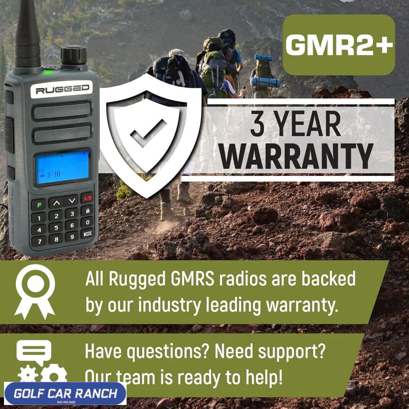 Gmr302 Rig Handheld Rugged GMR2 PLUS GMRS with FREE Long Range Antenna — GOLF CAR ...
