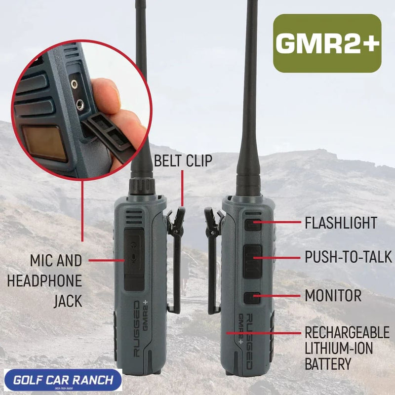 Gmr302 Rig Handheld Rugged GMR2 PLUS GMRS with FREE Long Range Antenna — GOLF CAR ...