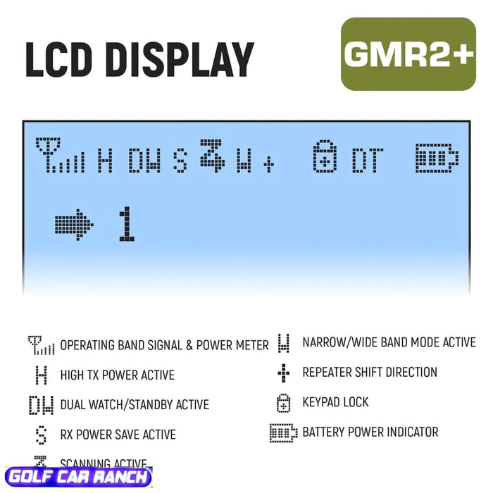 GMR2 PLUS GMRS portable et robuste avec antenne longue portée GRATUITE