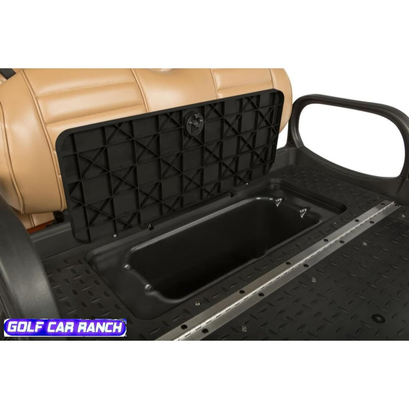 golf cart under seat storage compartment hinged lid