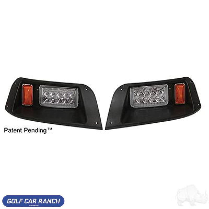 Led Adjustable Headlights With Bezels E-Z-Go Txt 96-13 Light