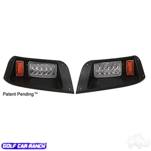 Led Adjustable Headlights With Bezels E-Z-Go Txt 96-13 Light