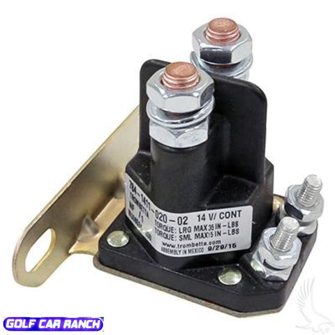 Solenoid 14V 4 Terminal Silver E-Z-Go Medalist/txt 4-Cycle Gas 94+ Solenoid