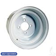 10X7 3:4 OFFSET STEEL WHEEL TIR-453 WHITE ACCESSORY