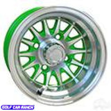 Wheel 10 Phoenix Machined Spoke Custom Wheels With Multiple Color Options W/green