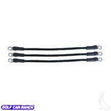 Cable Set Club Car 36V & 48V For Batteries 4 Gauge Battery Cable Set. Includes (Three) 14 Cables.